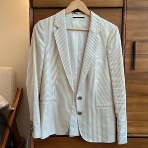 Gucci wool/linen white striped jacket